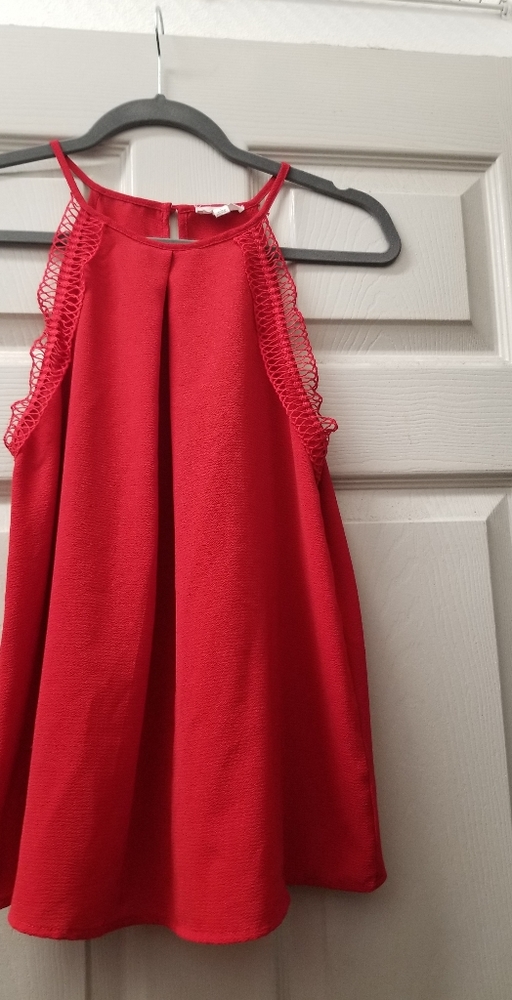 Large Red Lace Halter Top